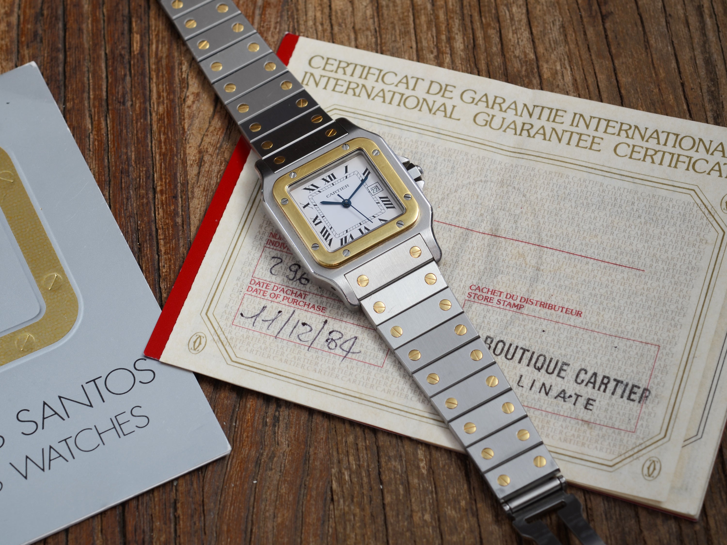 Cartier Santos de Cartier Galbée Automatik Stahl/Gold Medium, Full Set