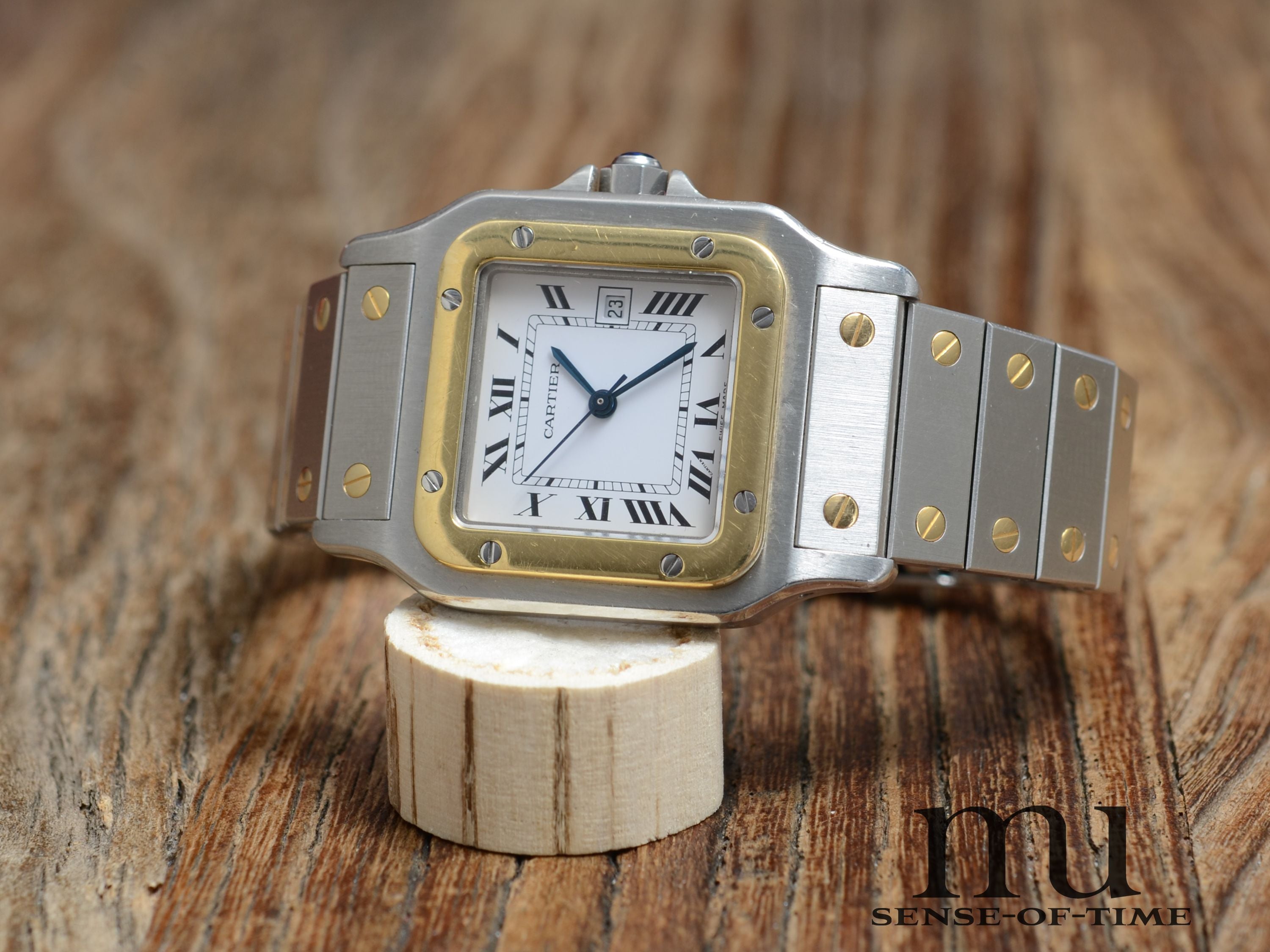 Cartier Santos de Cartier Galbée Automatik Stahl/Gold Medium, Full Set