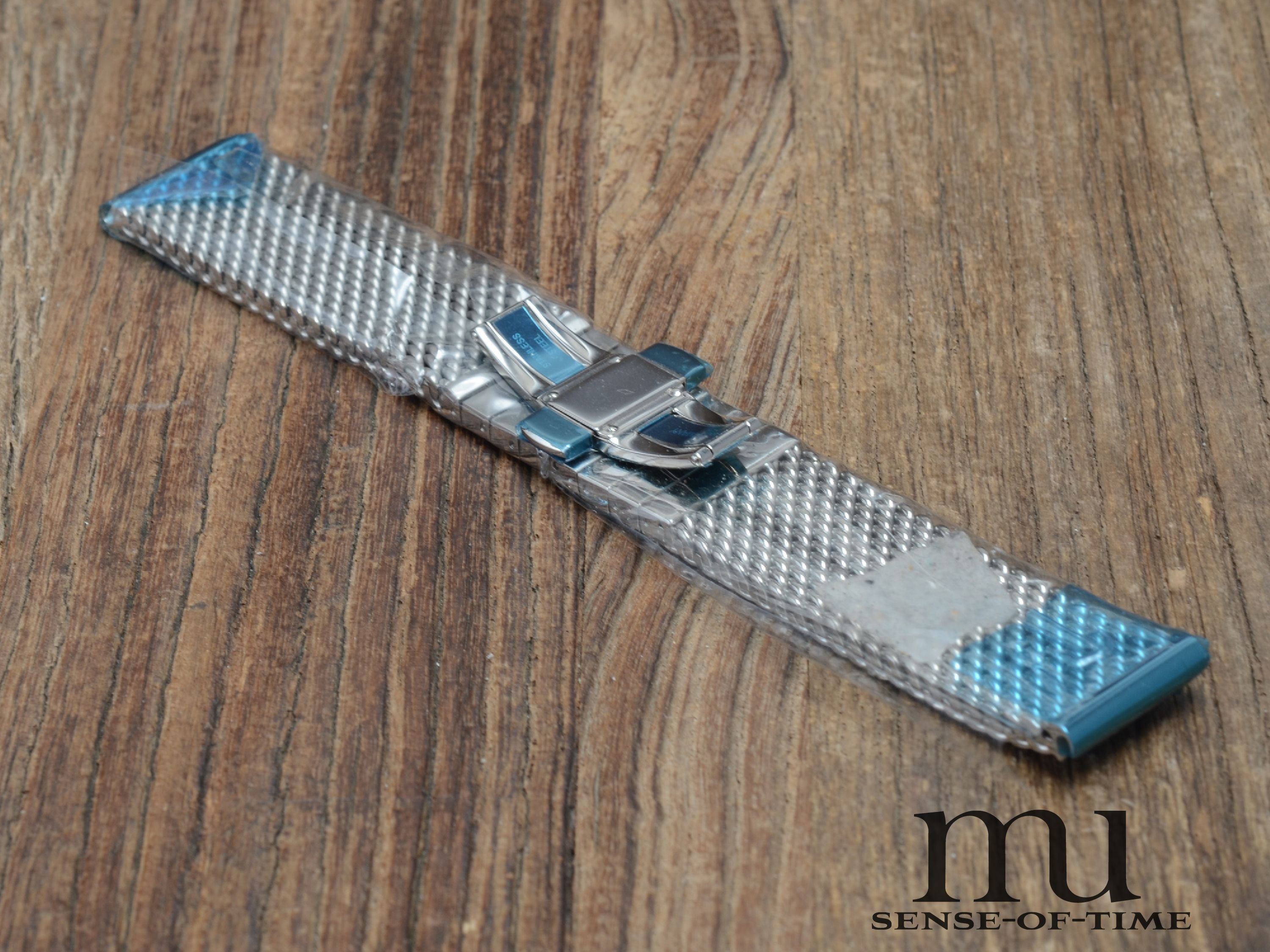 Zubehör: Herrmann Staib Milanaise Uhrband 22mm, NOS