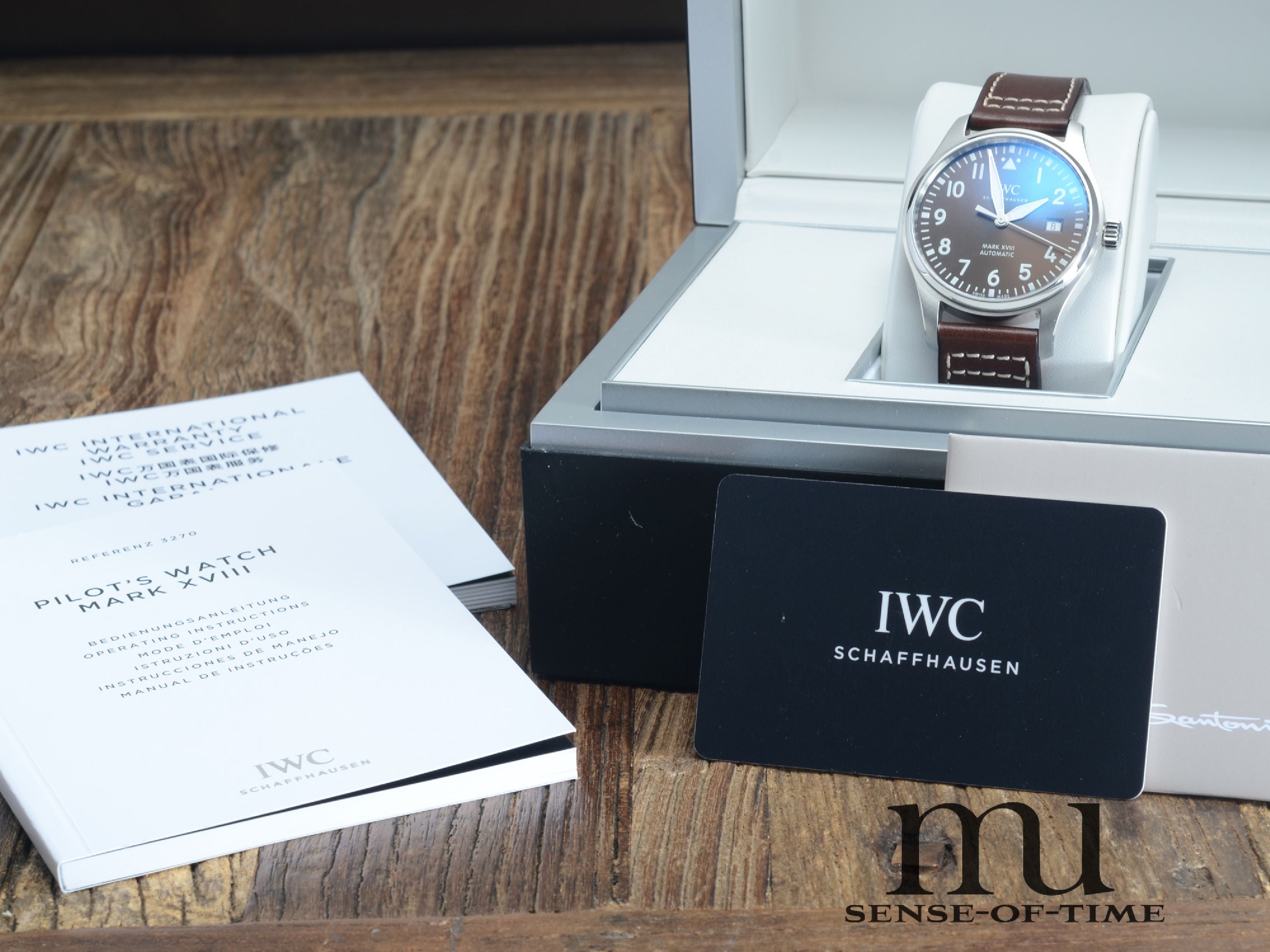 IWC Mark XVIII Spitfire Fliegeruhr Saint-Exupery Pilot's Watch, Ref.: IW327003 Brown Dial