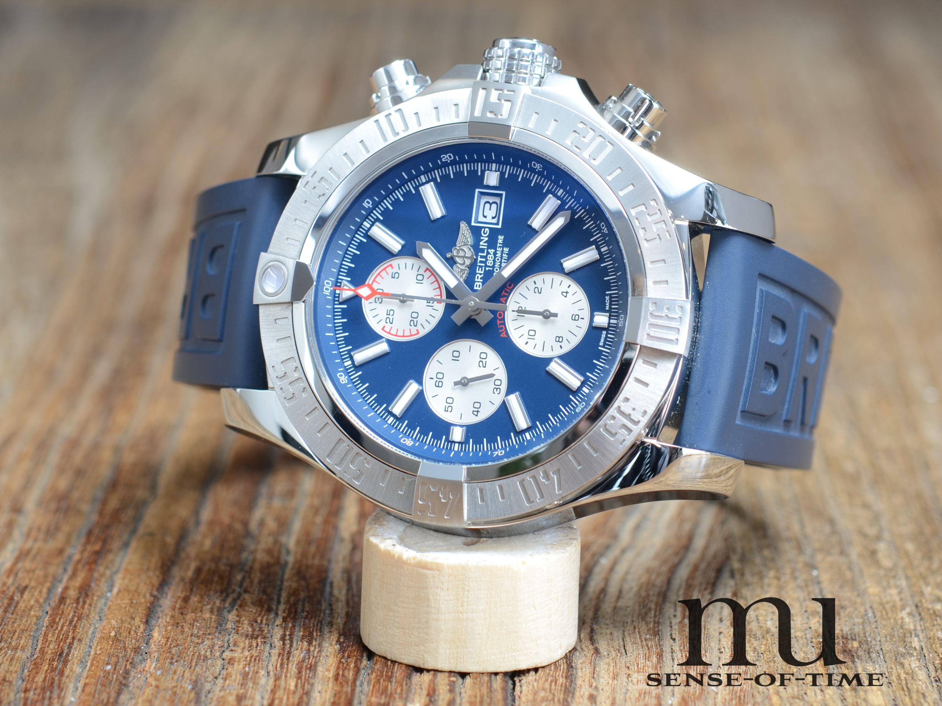 Breitling Super Avenger II Chronograph Blaues Zifferblatt 48mm, Ref.: A13371