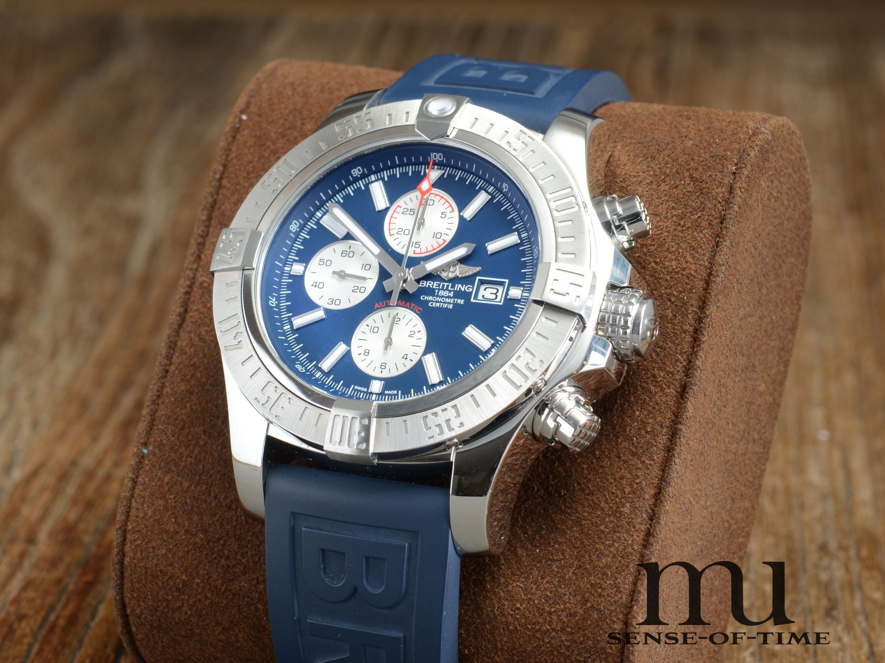 Breitling Super Avenger II Chronograph Blaues Zifferblatt 48mm, Ref.: A13371