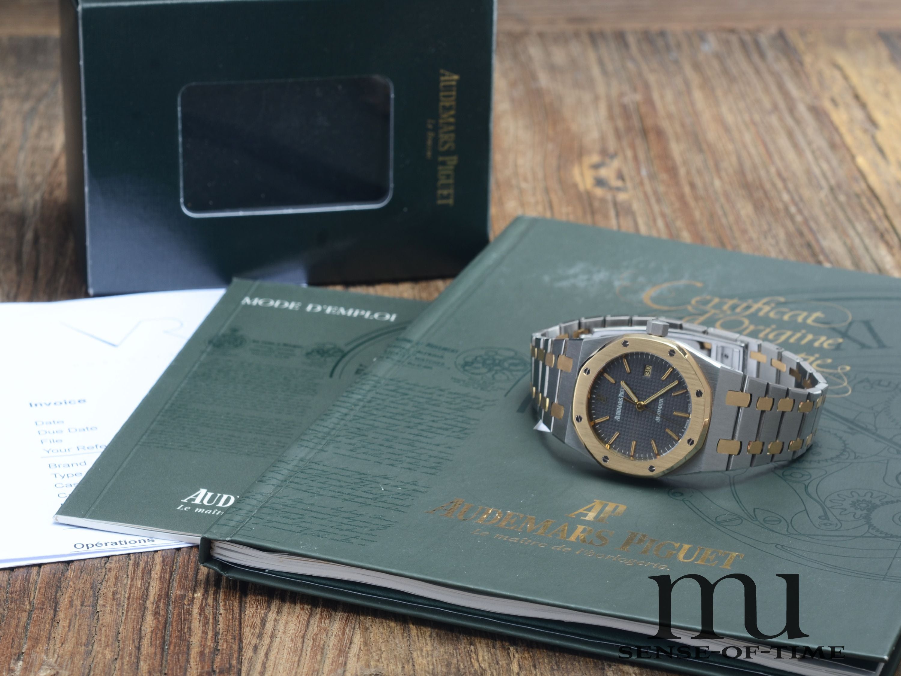 Audemars Piguet Royal Oak Stahl/Gold Long Stick, official Service, Ref.: 15000SA