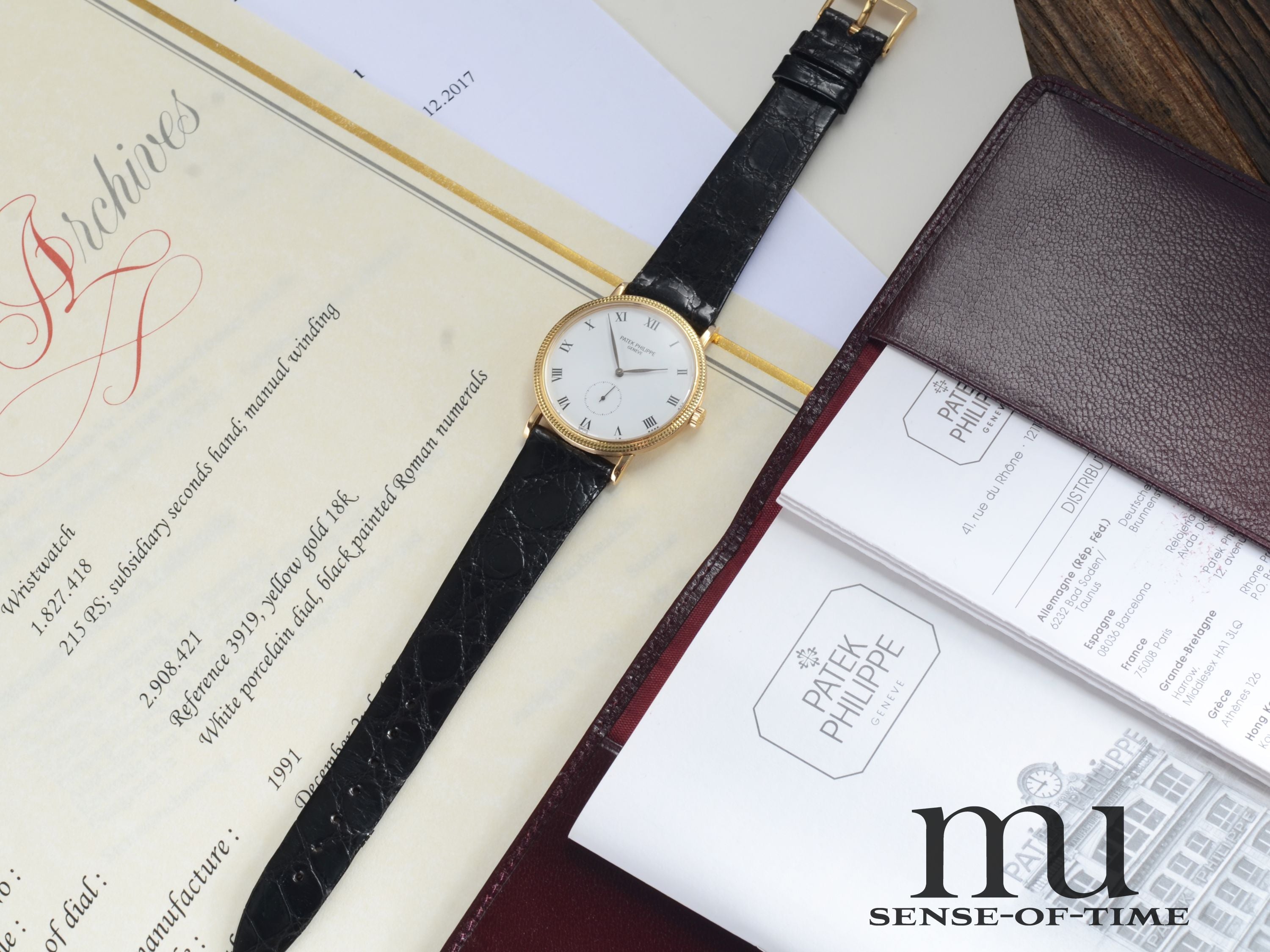 Patek Philippe Calatrava 18kt Gelbgold, Ref.: 3919J