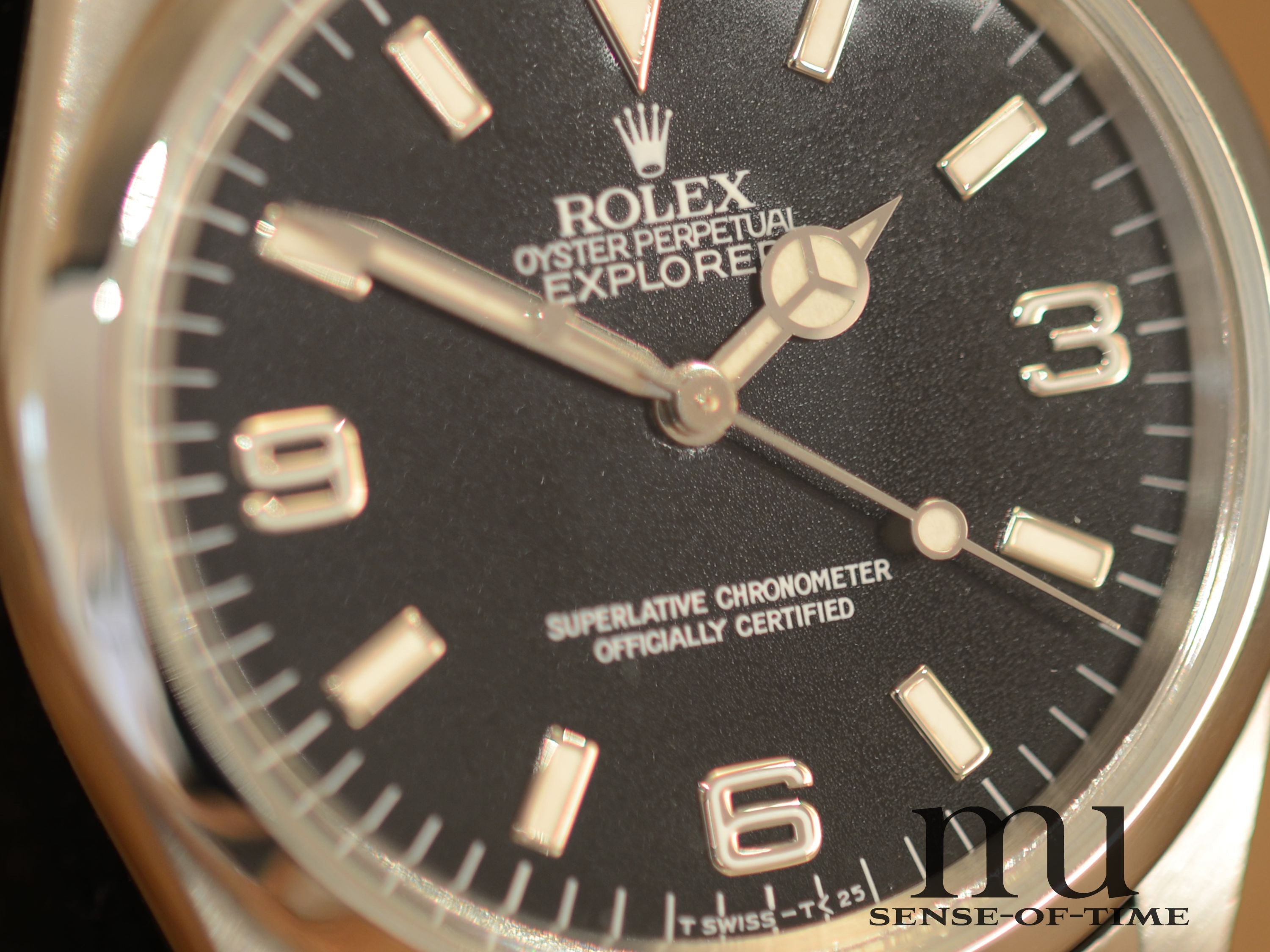 Rolex Explorer I Vintage mit Stardust Tritium-Dial & Hands, Ref.: 14270