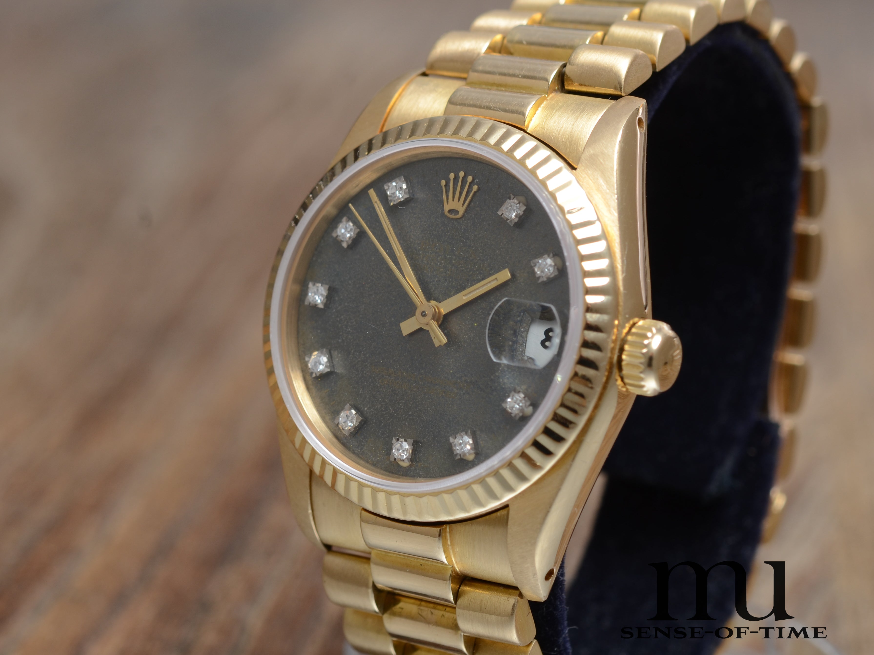 Rolex Datejust Lady 18kt Gold Ghost Diamant-Zifferblatt, Präsident-Bracelet, Ref.: 68278