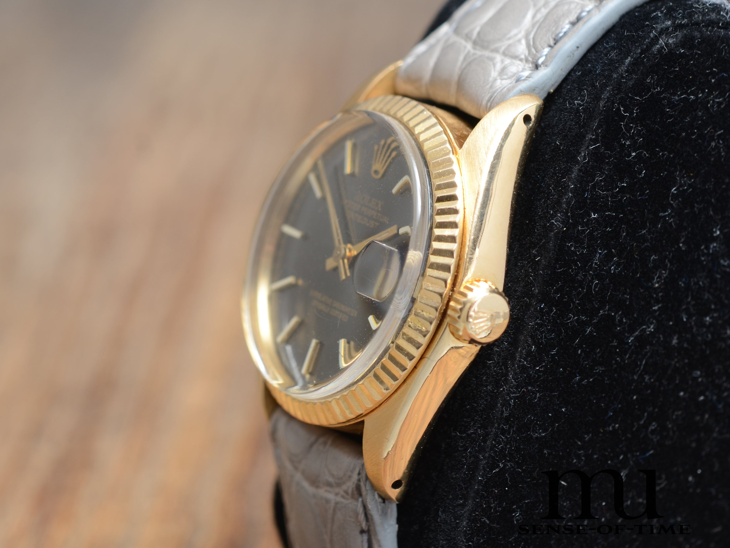 Rolex Datejust Lady 18kt Gold, graues Zifferblatt, 31mm, Ref.: 6824