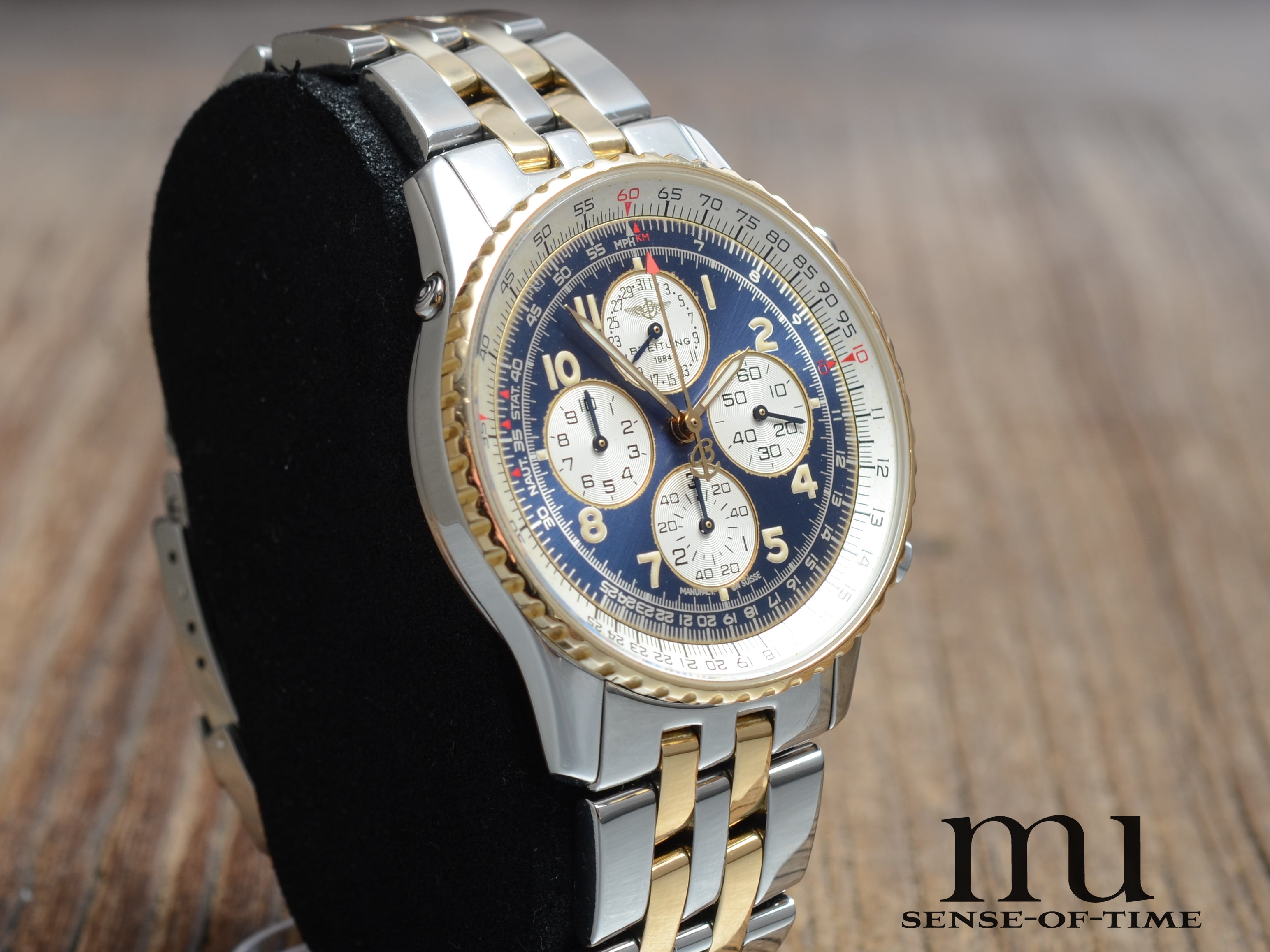 Breitling Navitimer Airborne Stahl/Gold mit Pilotband, 38mm, Full Set, Ref.: D33030