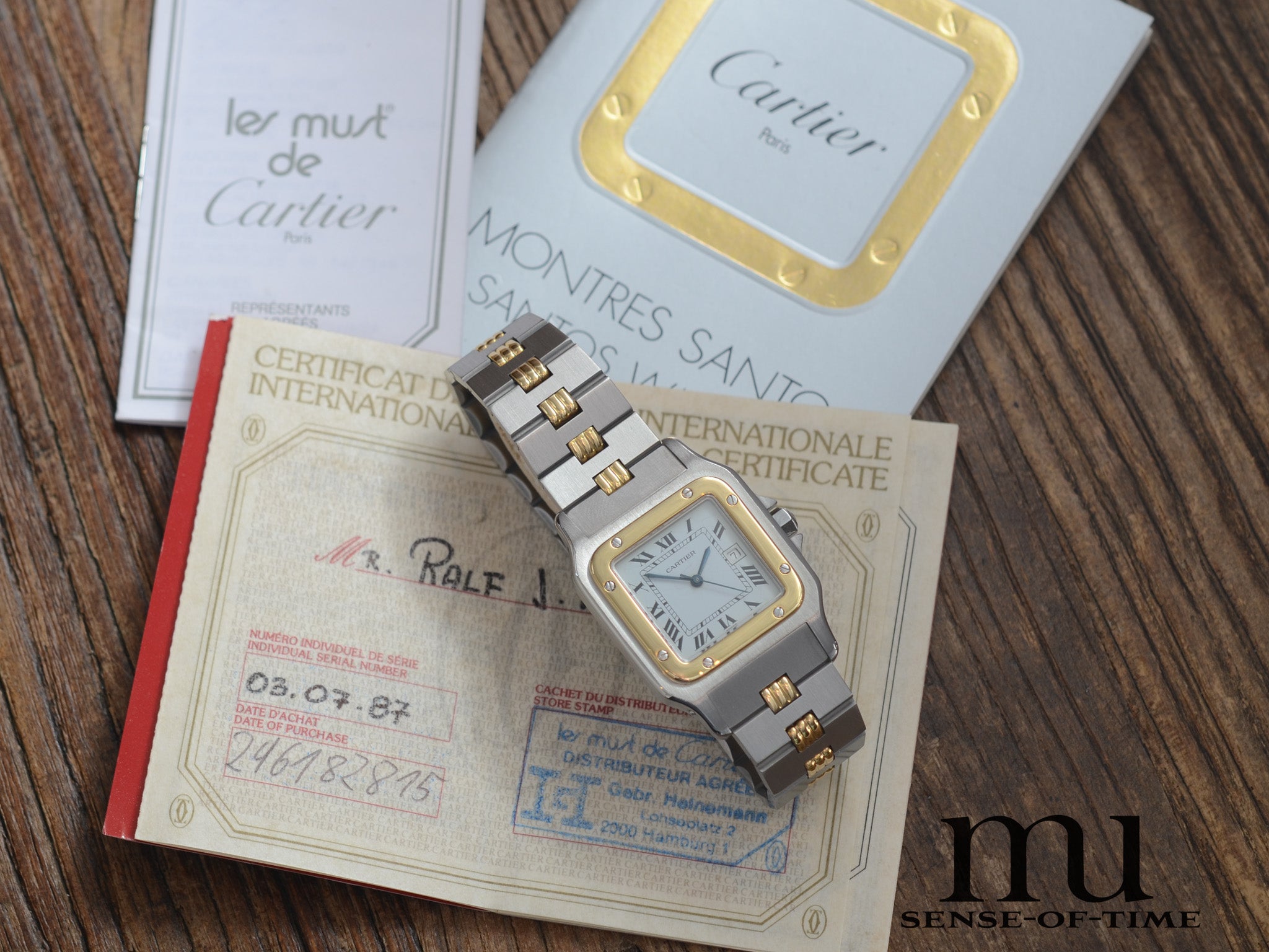 Cartier Santos de Cartier Galbée Automatik Stahl/Gold, Ref.: 2961