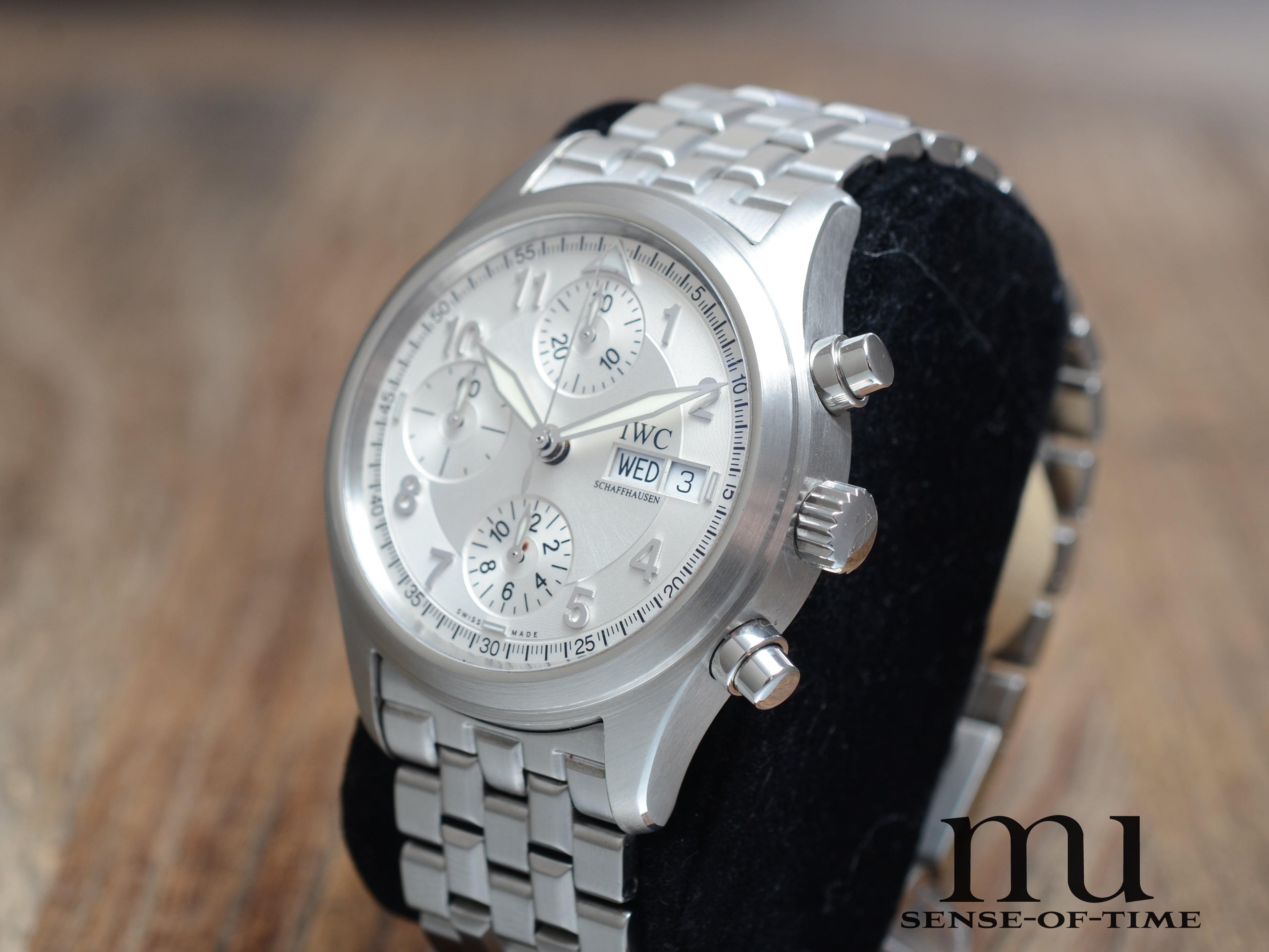 IWC Fliegeruhr-Chronograph mit Edelstahlband, Pilot's Watch, IW3717-05