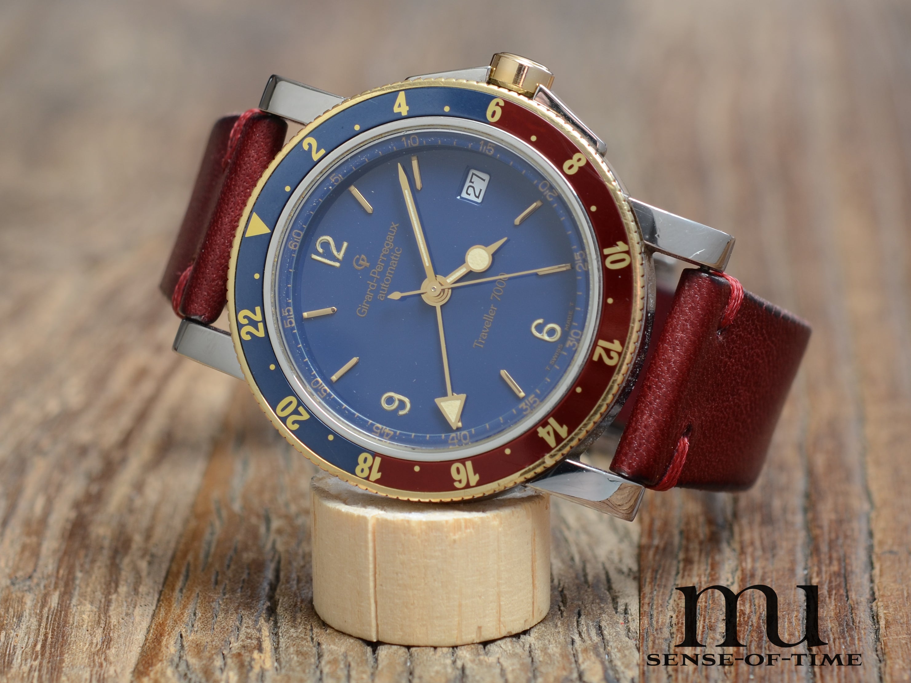 Girard Perregaux Traveller Stahl/Gold Pepsi, Ref: 7200