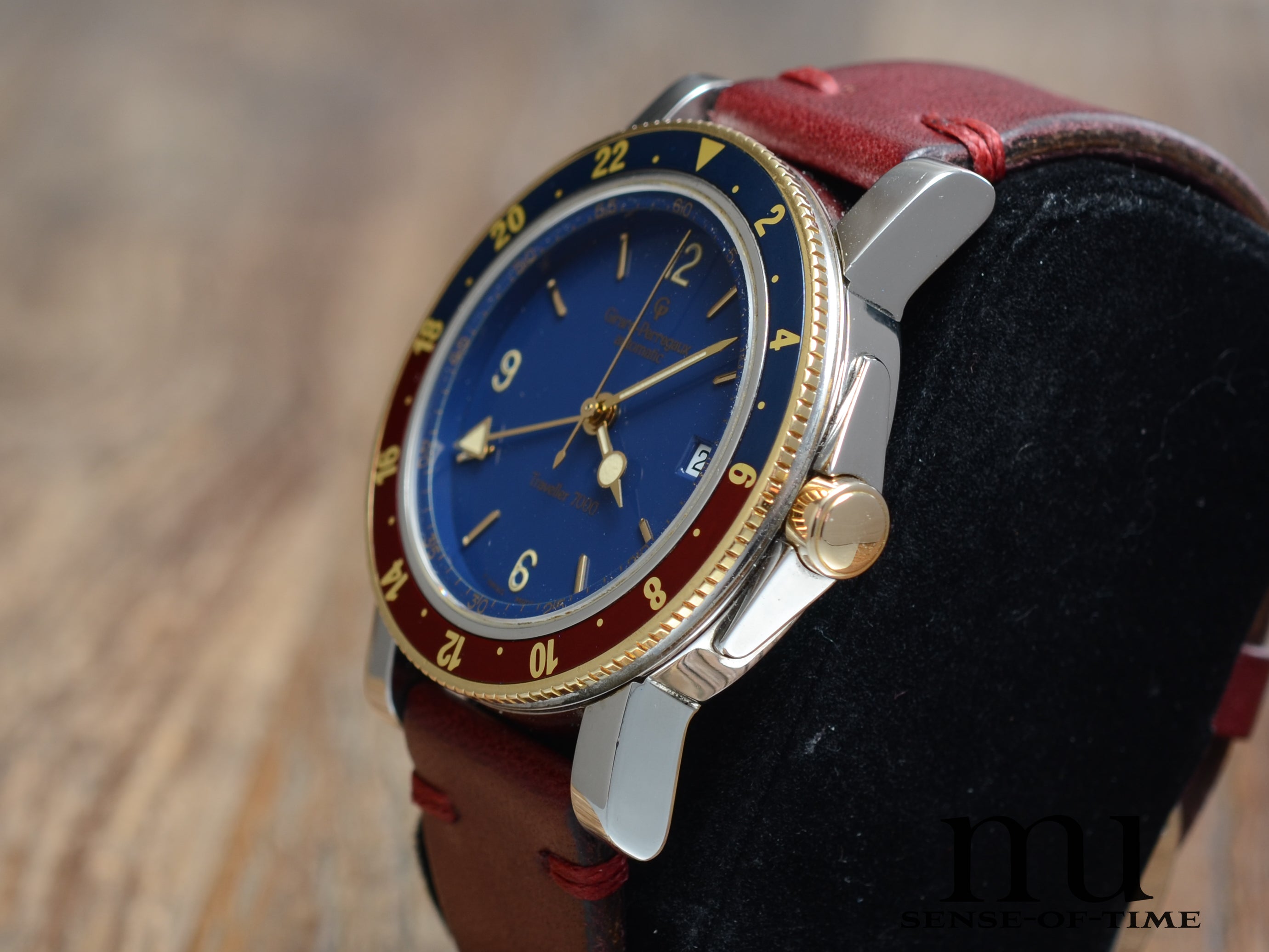 Girard Perregaux Traveller Stahl/Gold Pepsi, Ref: 7200