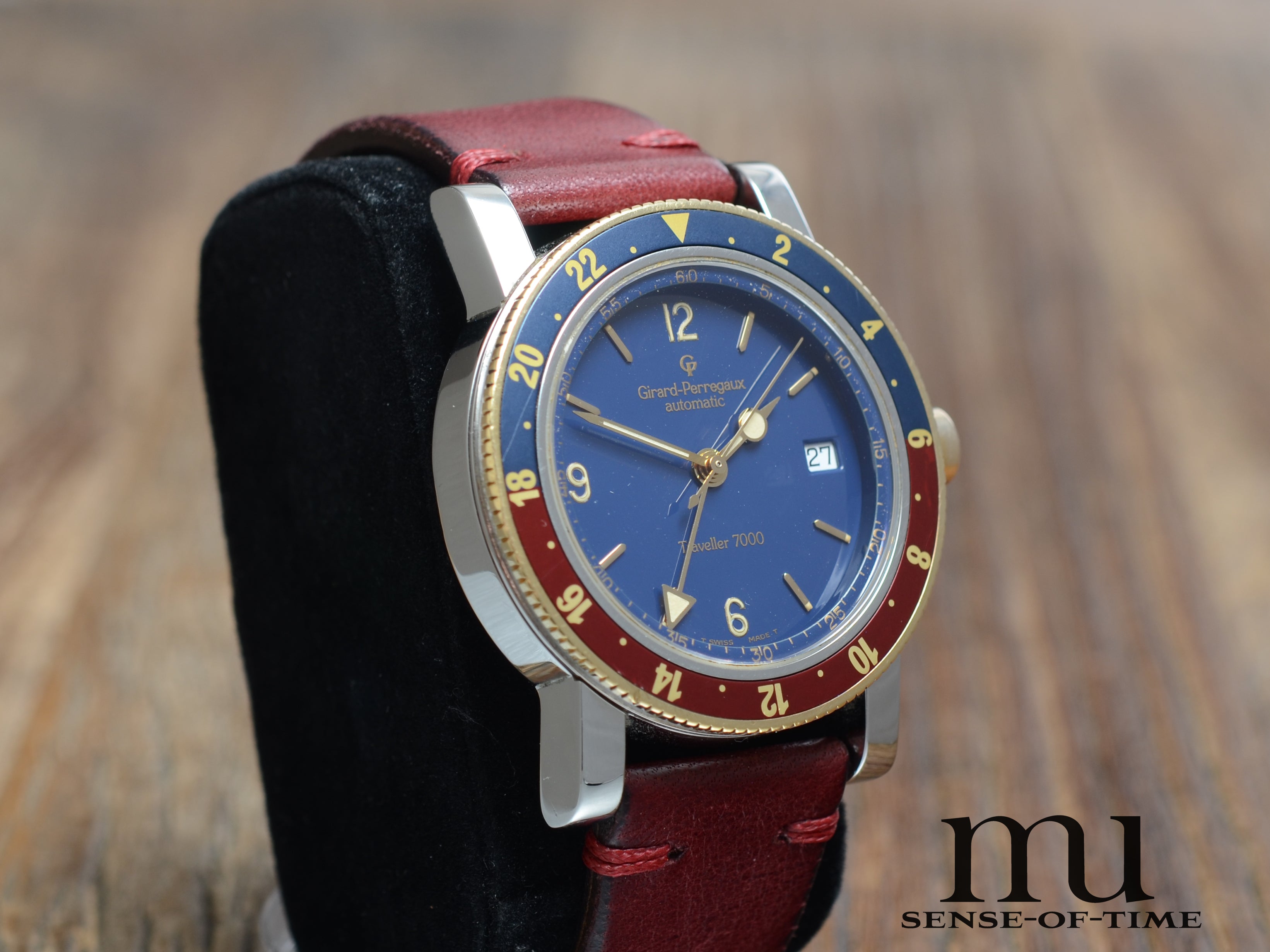 Girard Perregaux Traveller Stahl/Gold Pepsi, Ref: 7200