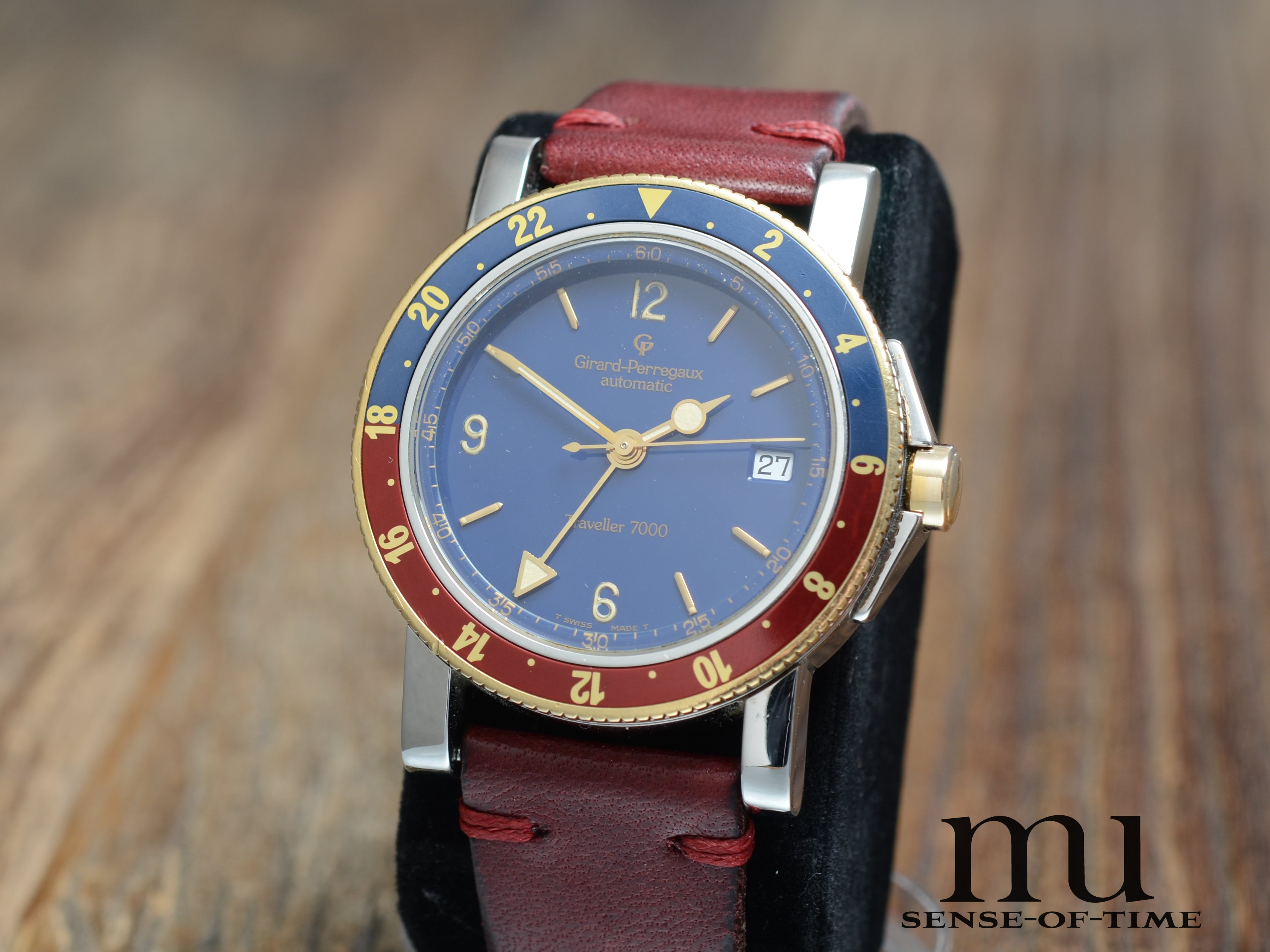 Girard Perregaux Traveller Stahl/Gold Pepsi, Ref: 7200