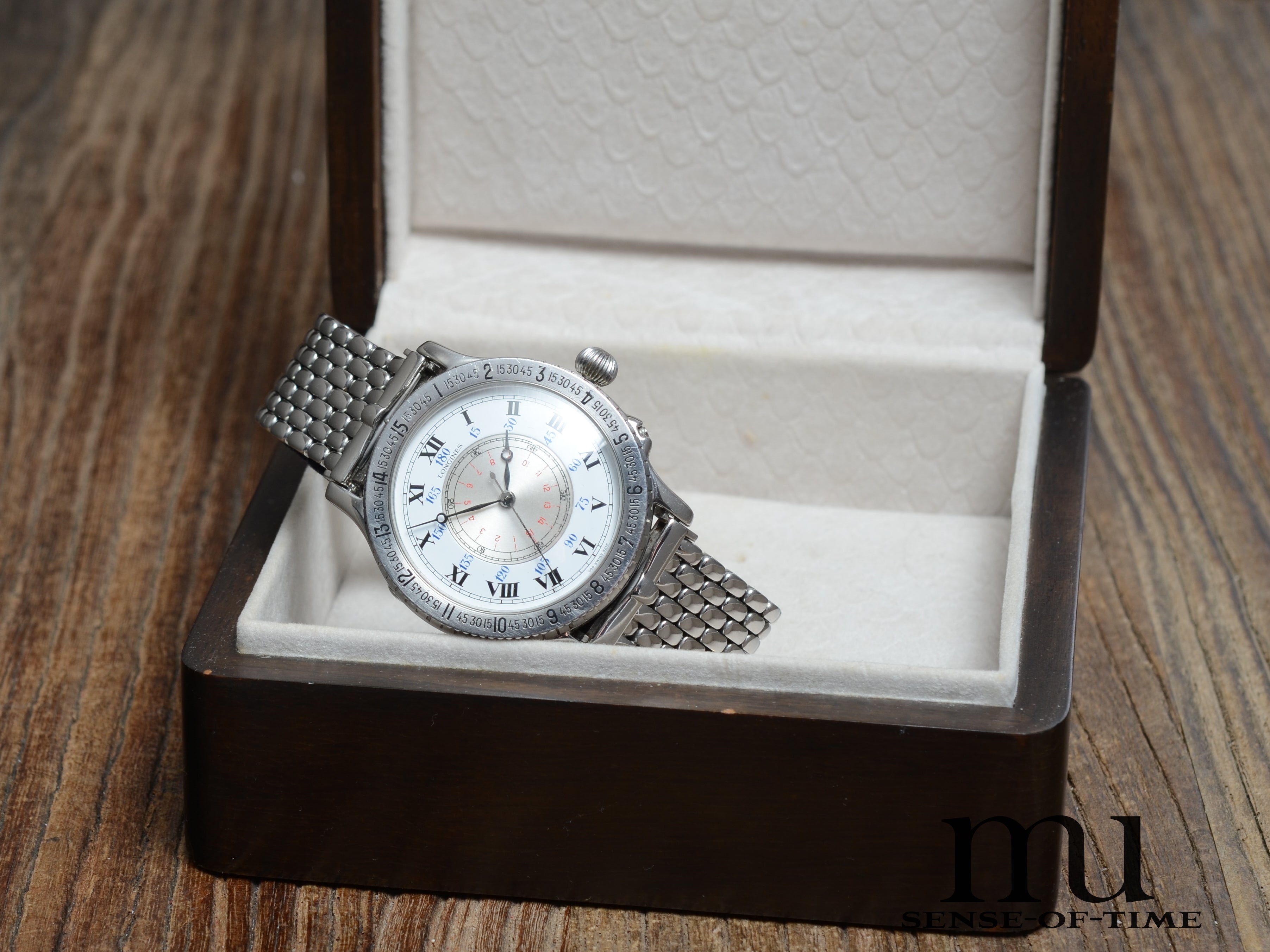 Longines Charles Lindbergh Hour Angle, Beads of Rice Stahlband, Ref. L2.601.4