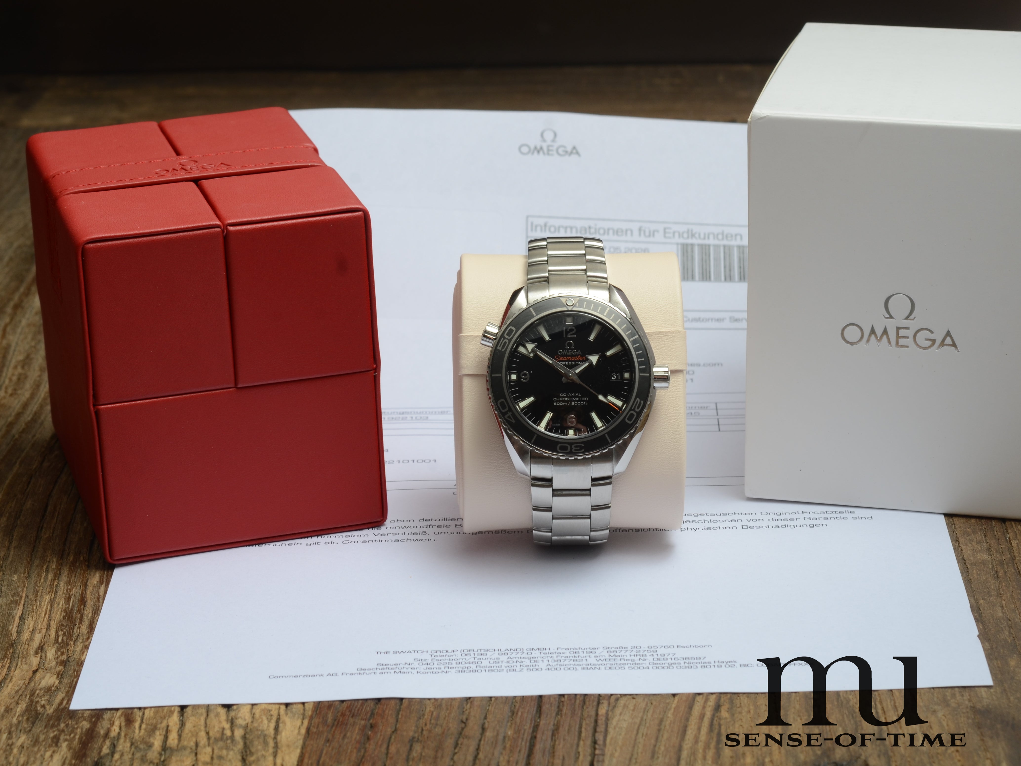 Omega Seamaster Planet Ocean mit Omega-Service 5/2026, Ref.: 232.30.42.21.01.001