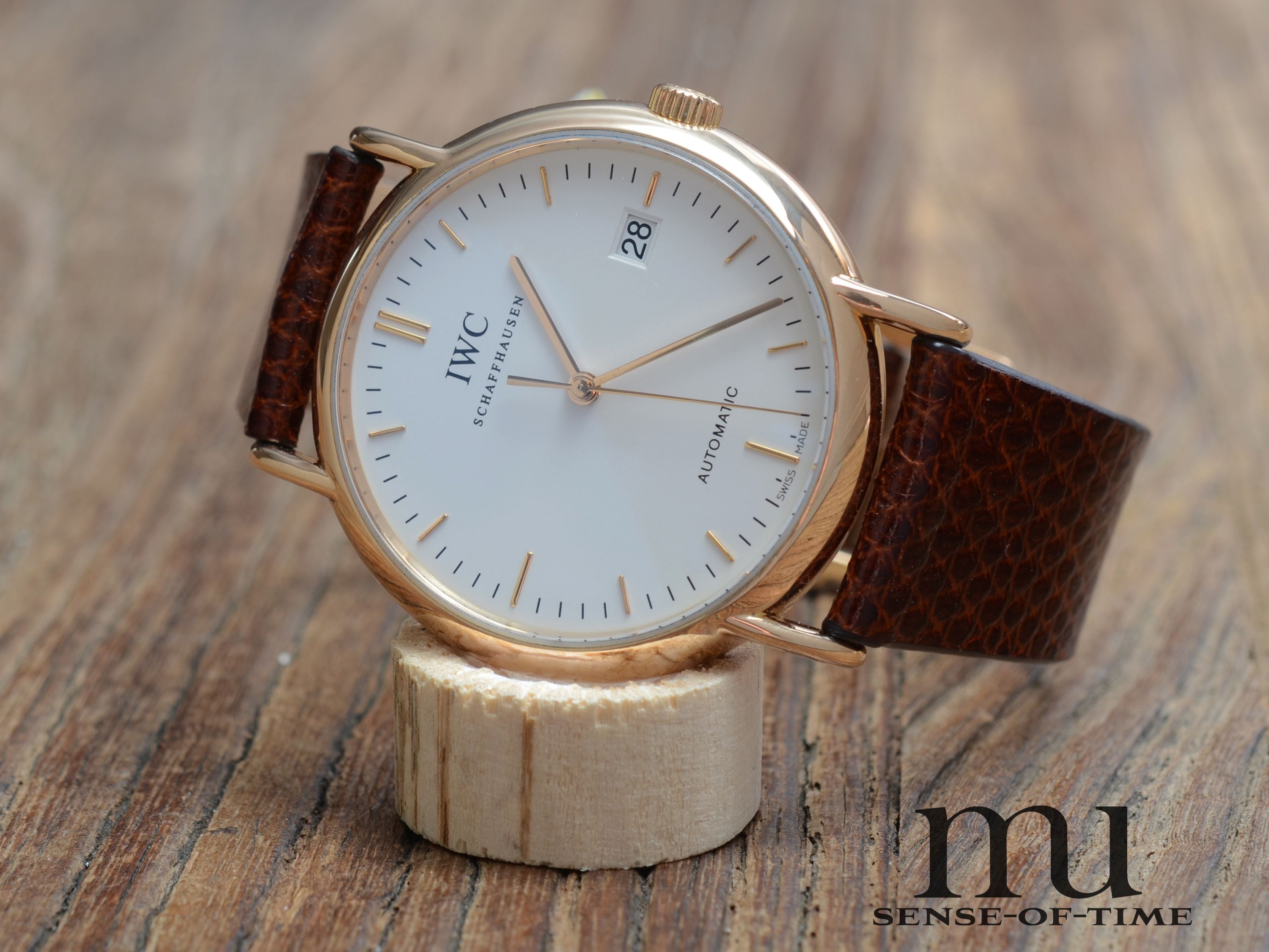 IWC Portofino 18kt Roségold 38mm, weißes Zifferblatt, Ref.: IW3533