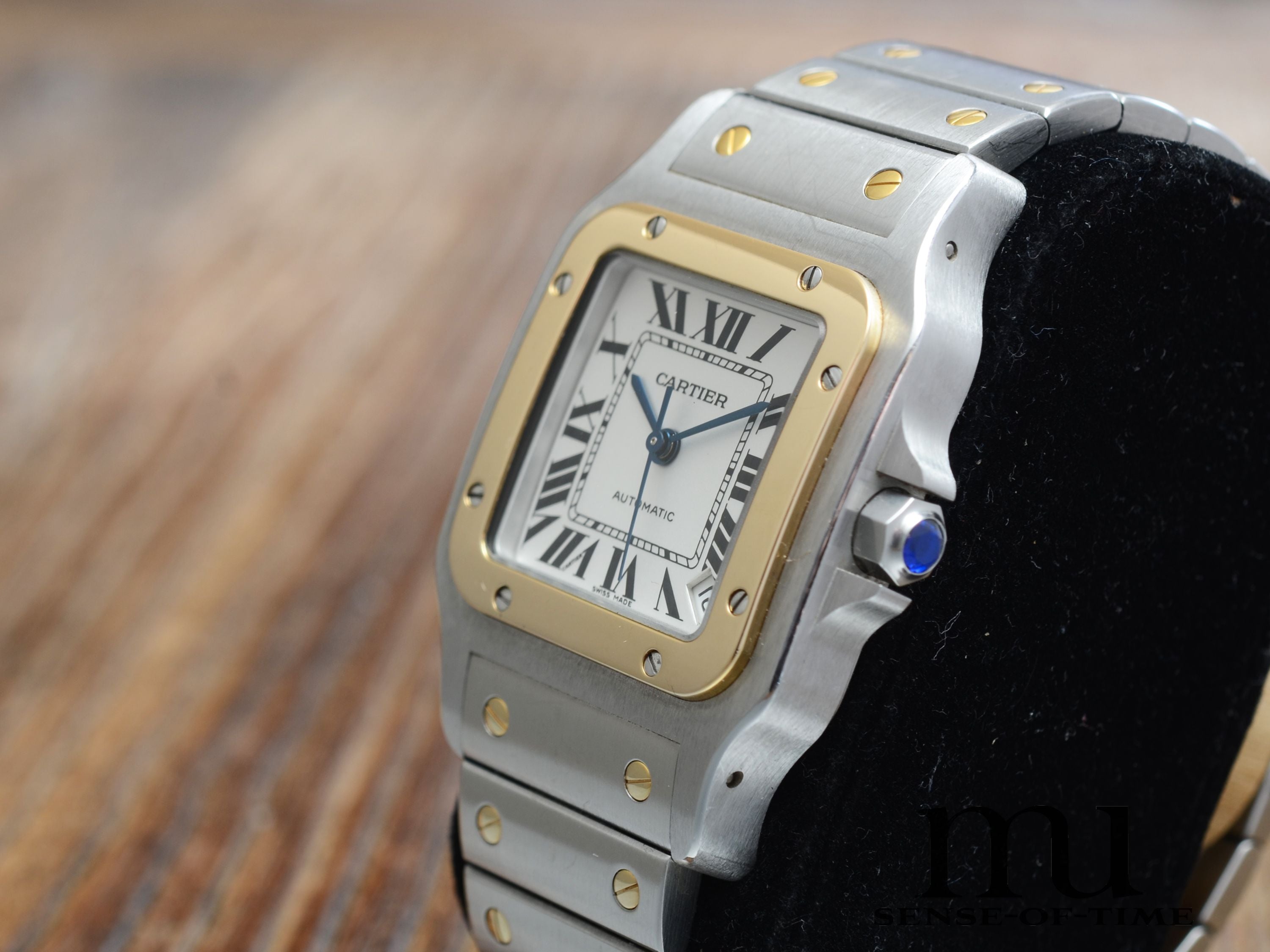 Cartier Santos Galbée Automatik Stahl/Gold XL, Ref: 2823