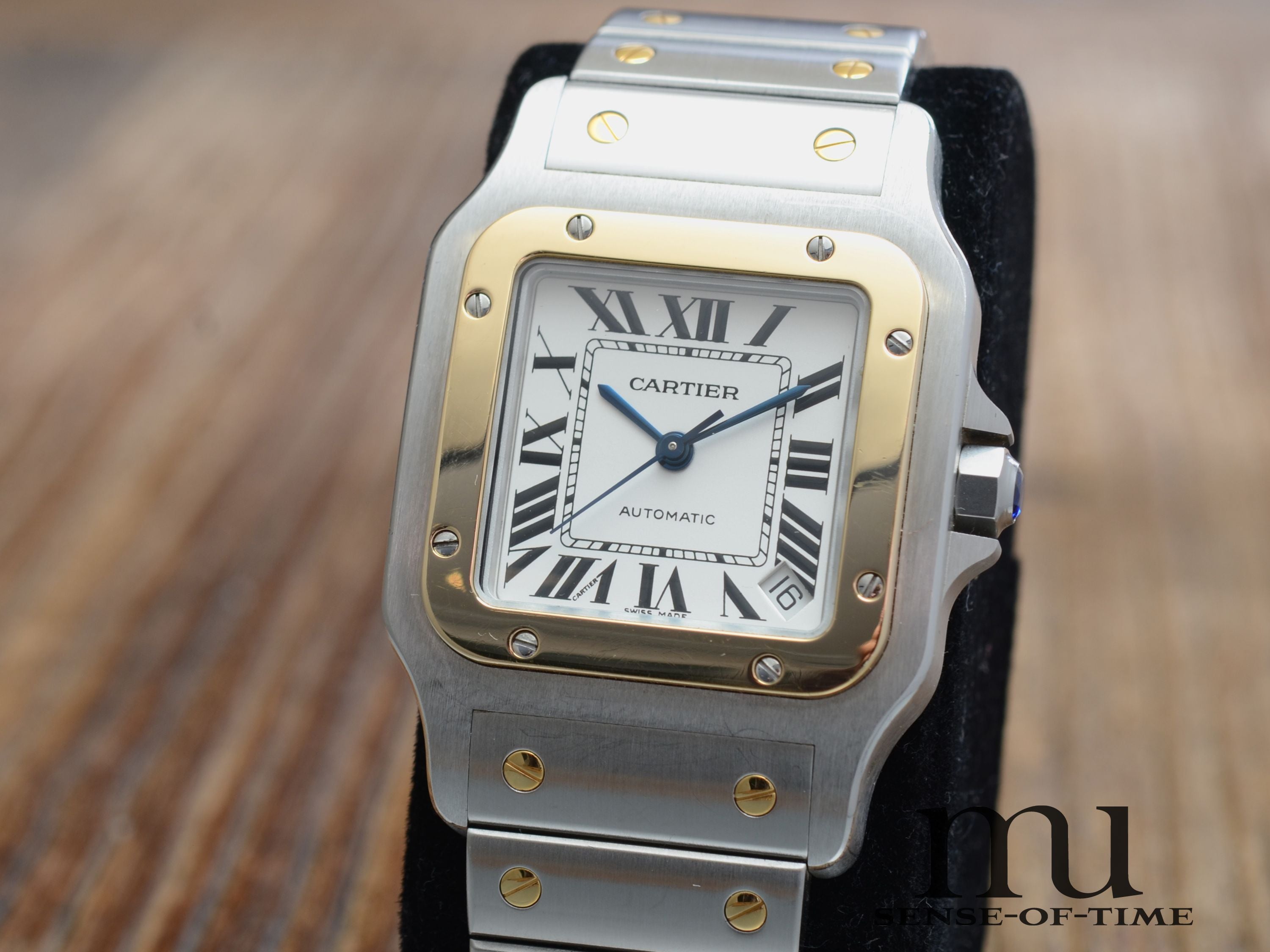 Cartier Santos Galbée Automatik Stahl/Gold XL, Ref: 2823