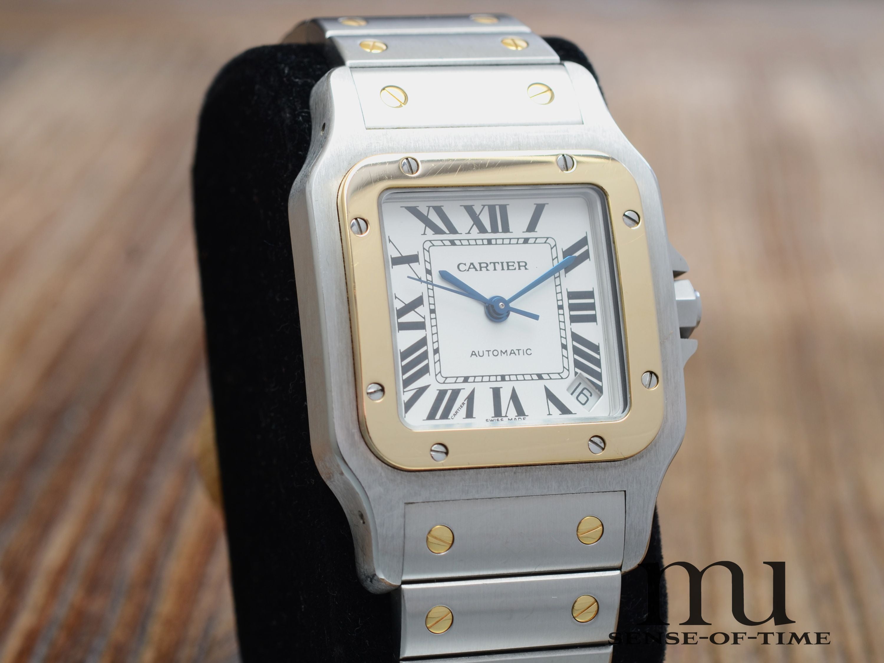 Cartier Santos Galbée Automatik Stahl/Gold XL, Ref: 2823