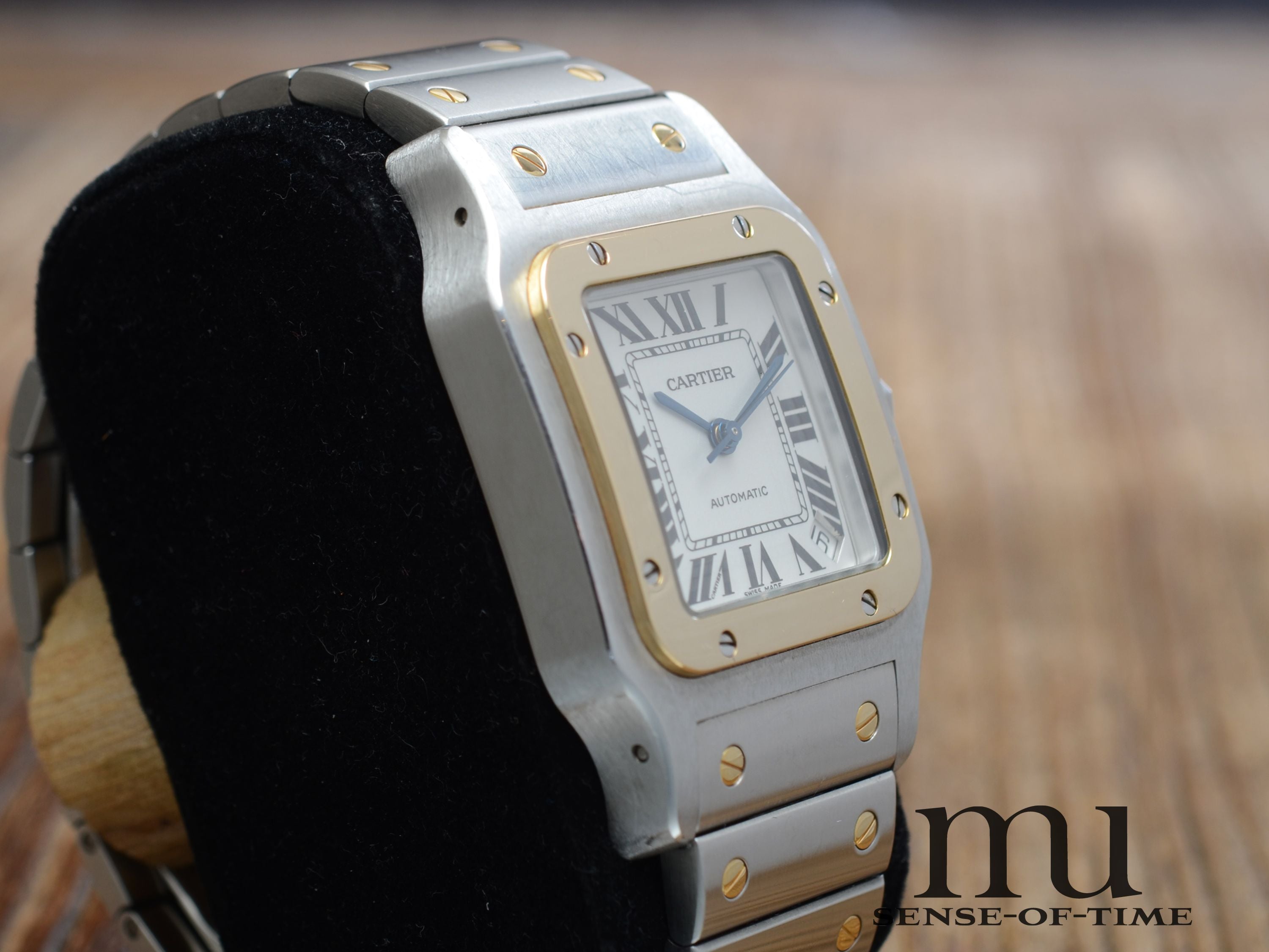 Cartier Santos Galbée Automatik Stahl/Gold XL, Ref: 2823