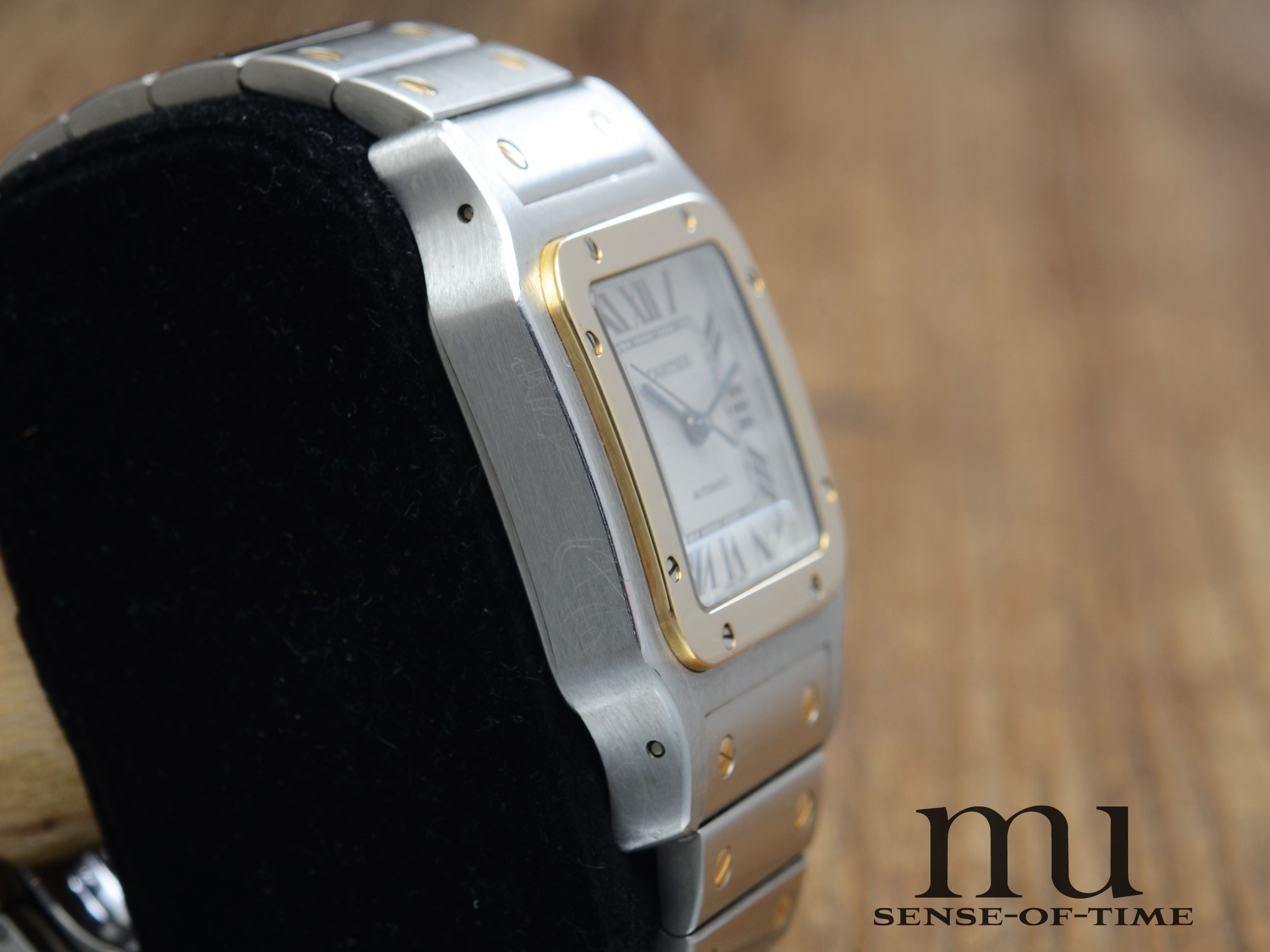 Cartier Santos Galbée Automatik Stahl/Gold XL, Ref: 2823