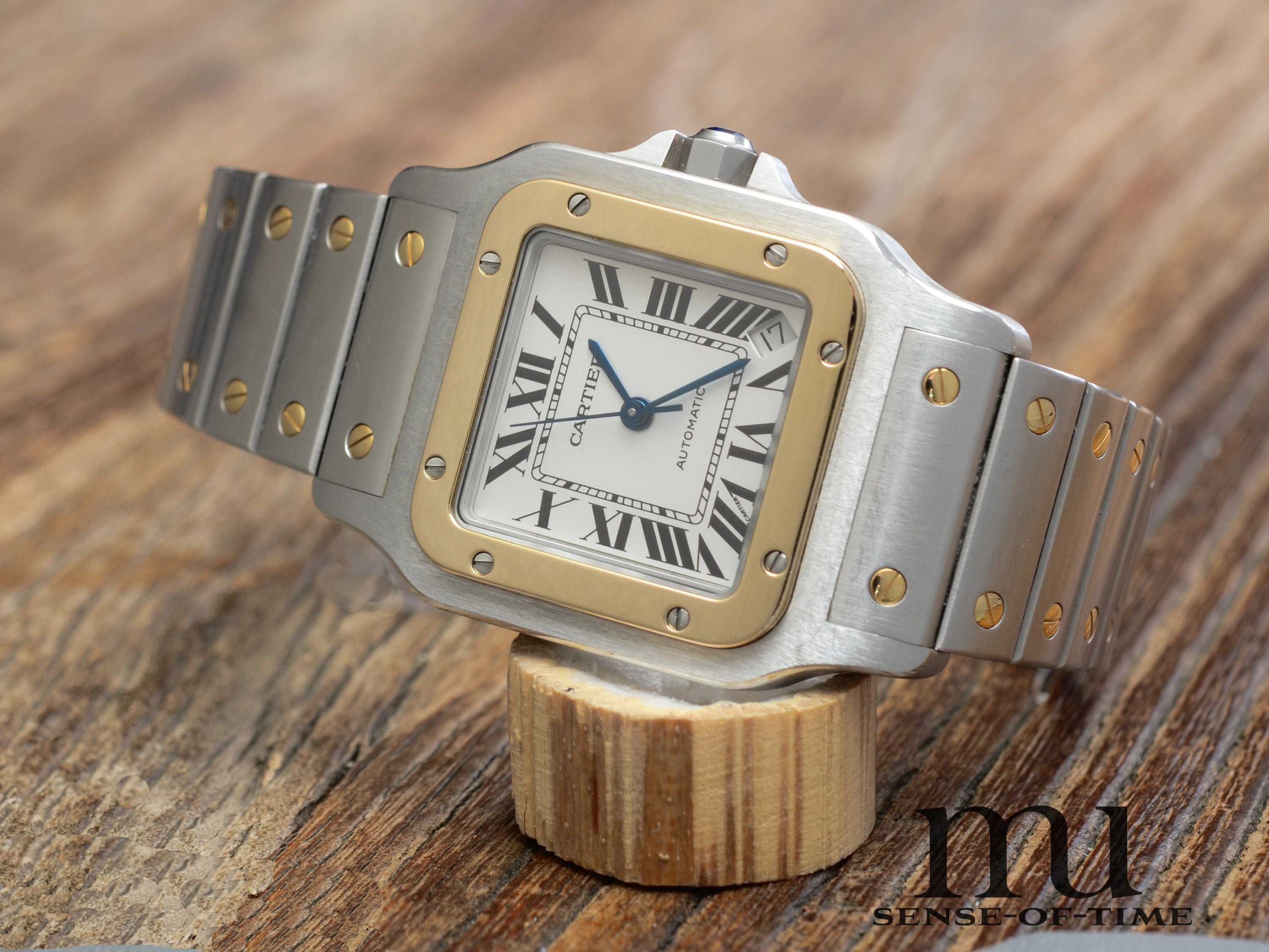 Cartier Santos Galbée Automatik Stahl/Gold XL, Ref: 2823