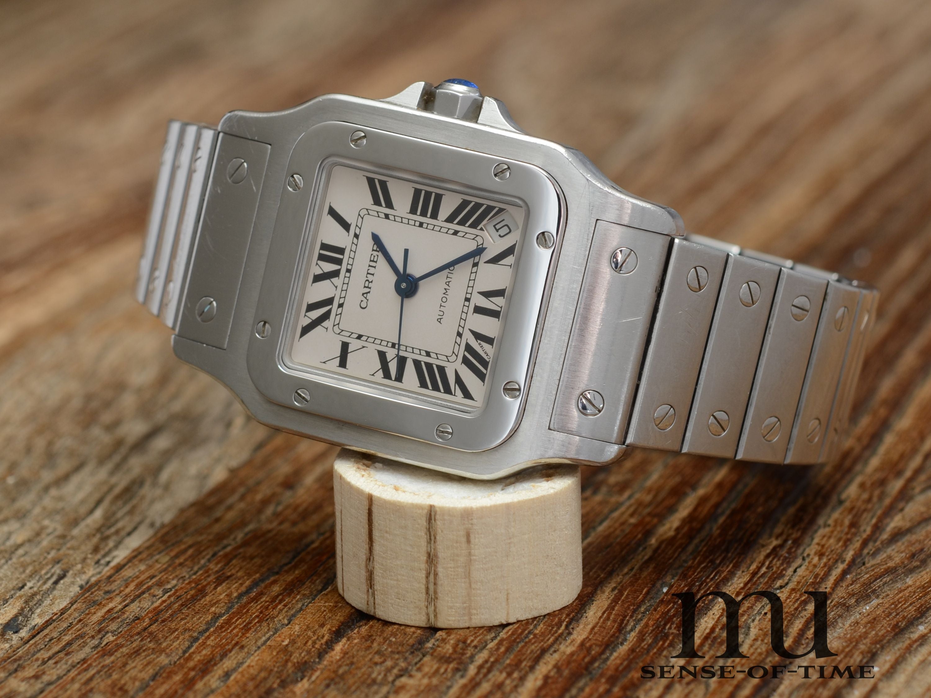 Cartier Santos Galbée Automatik Stahl XL, Ref: 2823