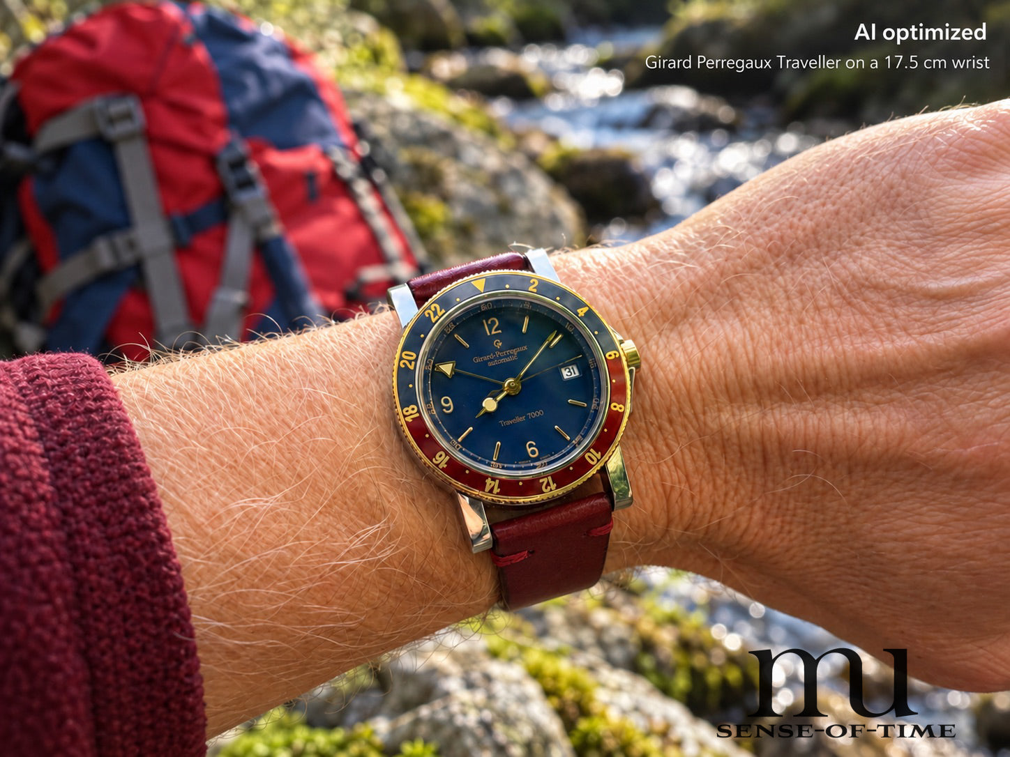 Girard Perregaux Traveller Stahl/Gold Pepsi, Ref: 7200