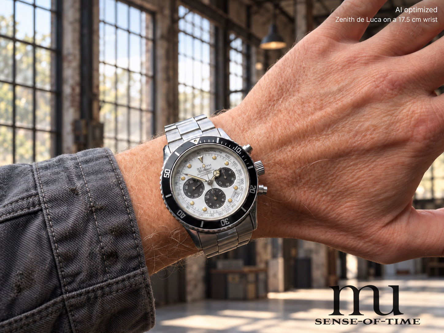 Zenith de Luca el primero, Vintage, Stahlband, Tritium, Ref.: 0310