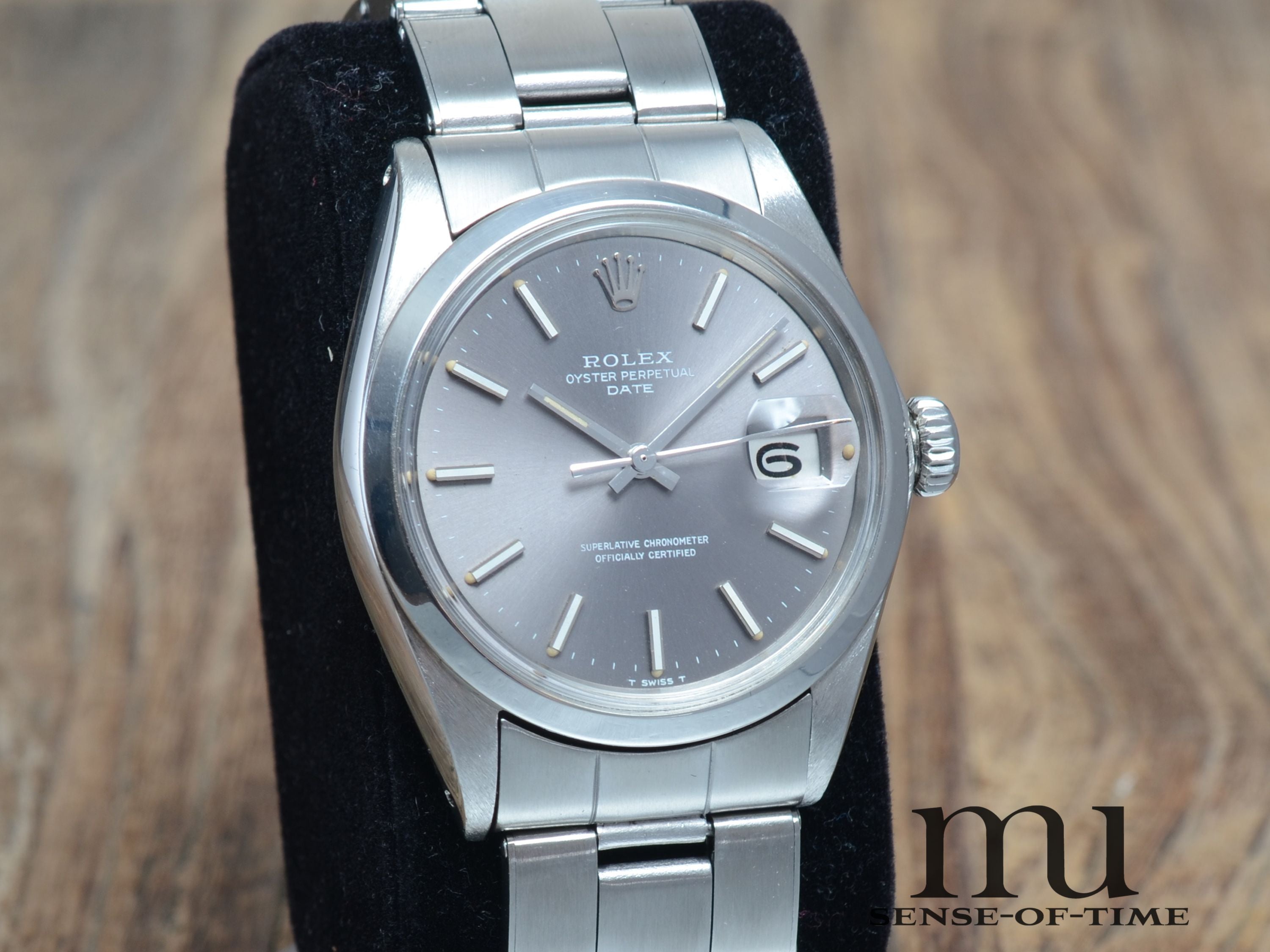 Rolex Oyster Perpetual Date 34mm Vintage, Grey Tritium Dial, Ref. 1500