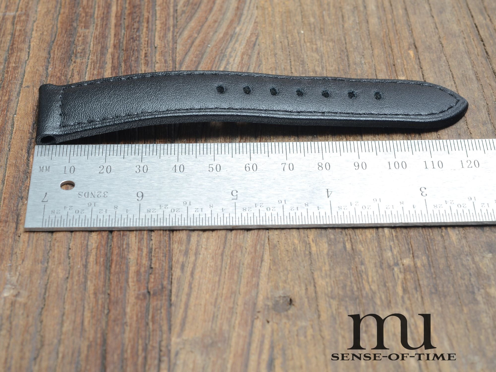 Zubehör: Panerai Lederband 24mm für Dornschließe, schwarz, neu