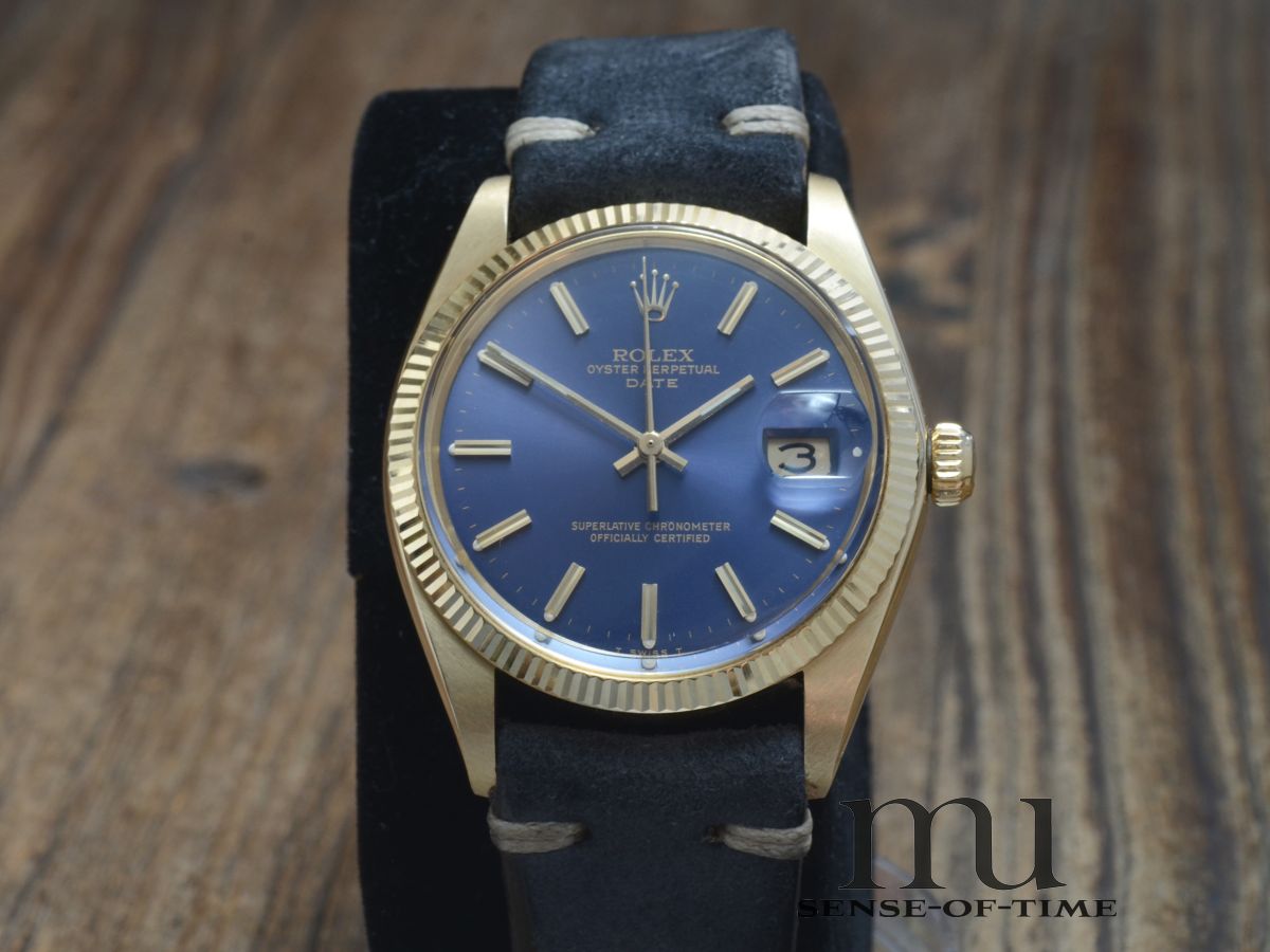 Rolex Date Ref.: 1503 Gold Blue Dial