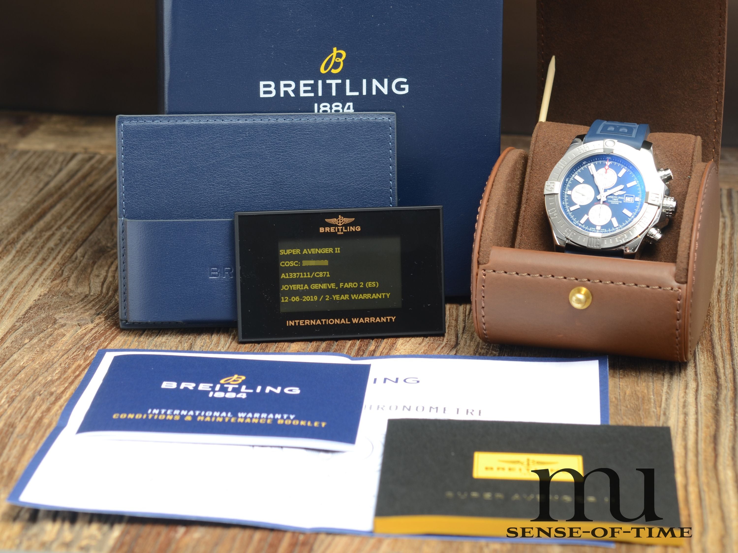 Breitling Super Avenger II Chronograph Blaues Zifferblatt 48mm, Ref.: A13371
