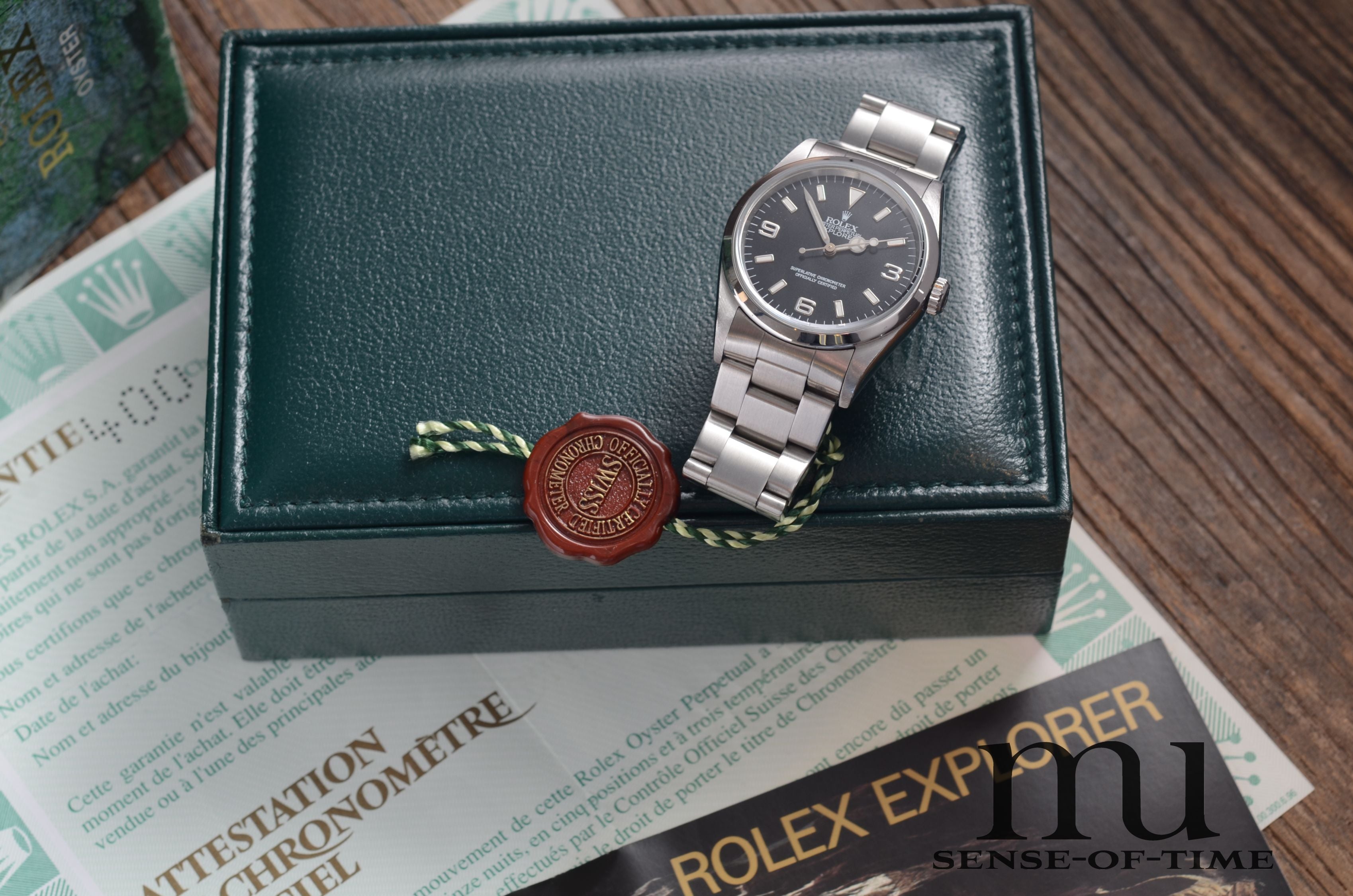 Rolex Explorer I Vintage mit Stardust Tritium-Dial & Hands, Ref.: 14270